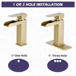 Single Handle Wall Mounted Bathroom Faucet With Deck Plate & Overflow Pop Up Drain In Brushed Gold 15 Single Handle Wall Mounted Bathroom Faucet With Deck Plate & Overflow Pop Up Drain In Brushed Gold -FURITURE SALE SHOP brushed gold tahanbath wall mounted faucets z w1224p224288 31 1000