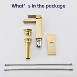 Single Handle Wall Mounted Bathroom Faucet With Deck Plate & Overflow Pop Up Drain In Brushed Gold 12 Single Handle Wall Mounted Bathroom Faucet With Deck Plate & Overflow Pop Up Drain In Brushed Gold -FURITURE SALE SHOP brushed gold tahanbath wall mounted faucets z w1224p224288 44 1000