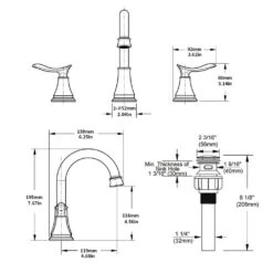 8 In. Widespread Bathroom Sink Faucet Lavatory Faucet 3 Hole 360-Degree Swivel Spout In Brushed Gold -FURITURE SALE SHOP brushed gold widespread bathroom faucets x dr 3007b na 1f 1000
