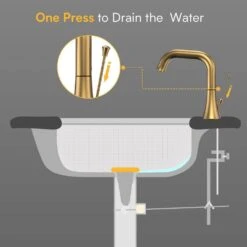 8 In. Widespread Double Handle Bathroom Faucet With Lift-Rod Drain Lavatory Bathroom Vanity Sink Faucet In Brushed Gold 11 8 In. Widespread Double Handle Bathroom Faucet With Lift-Rod Drain Lavatory Bathroom Vanity Sink Faucet In Brushed Gold -FURITURE SALE SHOP brushed gold widespread bathroom faucets x dr ws au043000lk 1f 1000