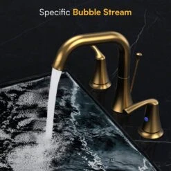 8 In. Widespread Double Handle Bathroom Faucet With Lift-Rod Drain Lavatory Bathroom Vanity Sink Faucet In Brushed Gold 13 8 In. Widespread Double Handle Bathroom Faucet With Lift-Rod Drain Lavatory Bathroom Vanity Sink Faucet In Brushed Gold -FURITURE SALE SHOP brushed gold widespread bathroom faucets x dr ws au043000lk fa 1000