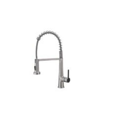 Single Handle No Sensor Pull Down Sprayer Kitchen Faucet In Brushed Nickel And Matte Black