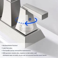 4 In. Center-Set 2-Handle Bathroom Sink Faucet In Brushed Nickel -FURITURE SALE SHOP brushed nickel centerset bathroom faucets x dr 4072 np 1f 1000