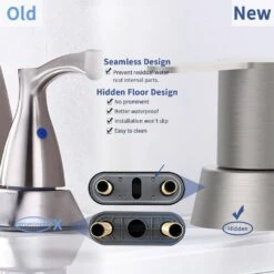 4 In. Centerset Faucet 2-Handle Bathroom Faucet High Arc In Brushed Nickel 11 4 In. Centerset Faucet 2-Handle Bathroom Faucet High Arc In Brushed Nickel -FURITURE SALE SHOP brushed nickel centerset bathroom faucets x dr 4100 npy 44 1000