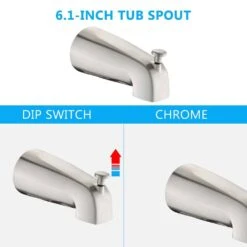 Single Handle 5 Spray Patterns Freestanding Tub And Shower Faucet 2.2 GPM In Brushed Nickel -FURITURE SALE SHOP brushed nickel claw foot tub faucets x w1219 w43762 4f 1000