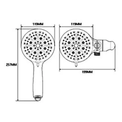 Modern 5-Spray Patterns With 2.5 GPM 4.68 In. Wall Mount Dual Shower Heads With 71 In. Shower Hose In Brushed Nickel -FURITURE SALE SHOP brushed nickel dual shower heads pzz rx96106bn zq 4f 1000