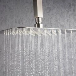 3-Spray Patterns With 2.5 GPM 12 In. Ceiling Mount Dual Shower Heads In Brushed Nickel -FURITURE SALE SHOP brushed nickel dual shower heads w1194 d97205bn kxc 44 1000