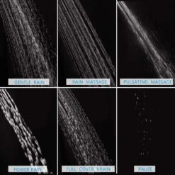 6-Spray Single Handle Round Shower Head Set Wall Mount Fixed And Handheld Shower Head 2.5 GPM In Brushed Nickel -FURITURE SALE SHOP brushed nickel dual shower heads x w1219 w43223 4f 1000