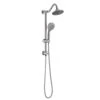 5 Spray Settings Dual Rain Shower Head With Handheld Shower Head 2.5 GPM In Brushed Nickel