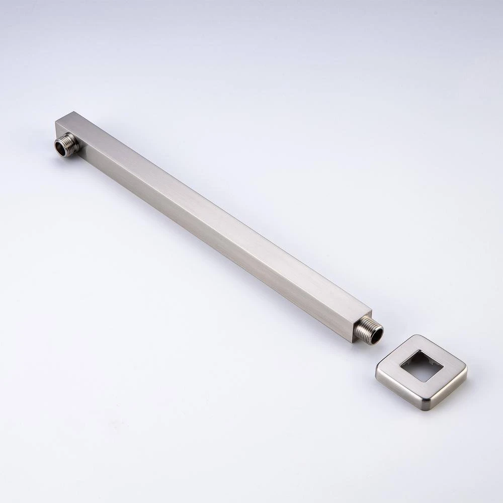 1-Spray Patterns With 2.5 GPM 10 In. Wall Mount Rain Fixed Shower Head In Brushed Nickel (Valve Included) 8 1-Spray Patterns With 2.5 GPM 10 In. Wall Mount Rain Fixed Shower Head In Brushed Nickel (Valve Included) - Image 8