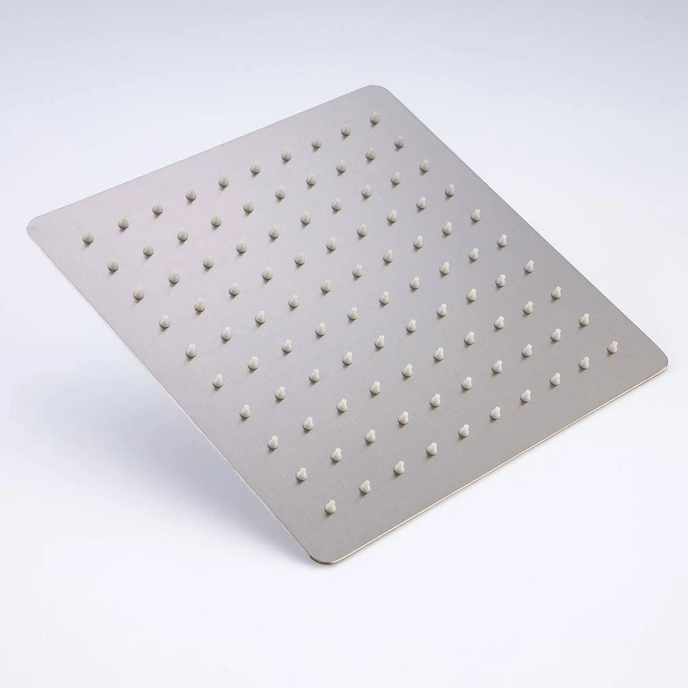 1-Spray Patterns With 2.5 GPM 10 In. Wall Mount Rain Fixed Shower Head In Brushed Nickel (Valve Included) 6 1-Spray Patterns With 2.5 GPM 10 In. Wall Mount Rain Fixed Shower Head In Brushed Nickel (Valve Included) - Image 6