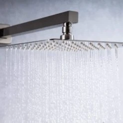 1-Spray Patterns With 2.5 GPM 10 In. Wall Mount Rain Fixed Shower Head In Brushed Nickel (Valve Included) 19 1-Spray Patterns With 2.5 GPM 10 In. Wall Mount Rain Fixed Shower Head In Brushed Nickel (Valve Included) -FURITURE SALE SHOP brushed nickel fixed shower heads pzz 93101 bn zq 76 1000