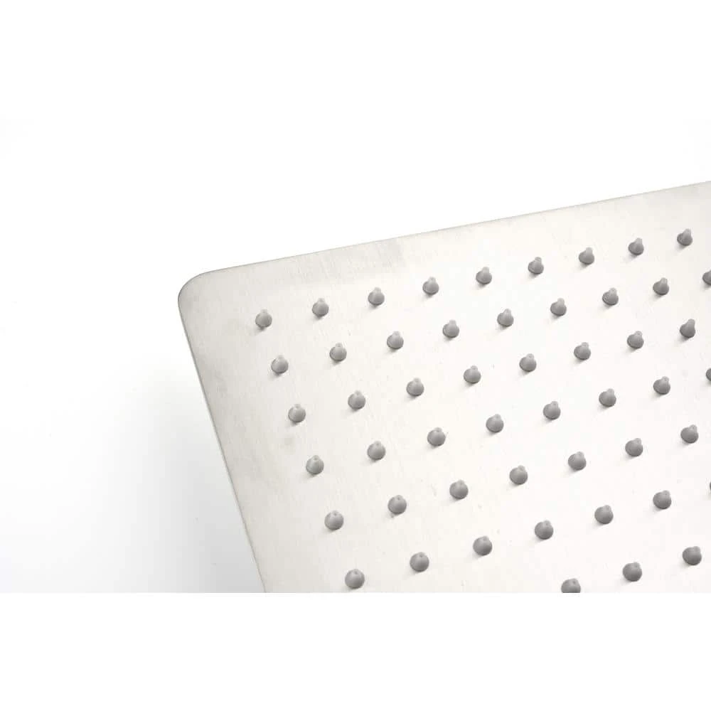 1-Spray Patterns With 2.5 GPM 12 In. Ceiling Mount Rain Fixed Shower Head In Brushed Nickel 4 1-Spray Patterns With 2.5 GPM 12 In. Ceiling Mount Rain Fixed Shower Head In Brushed Nickel - Image 4