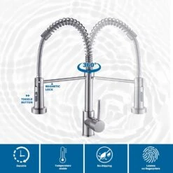 Single Handle Deck Mount Pull Down Sprayer Kitchen Faucet In Brushed Nickel -FURITURE SALE SHOP brushed nickel pull down kitchen faucets q xy 289n 45 44 1000