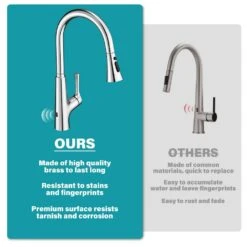 Single-Handle Touchless Pull Out Kitchen Faucet With Sprayer Kitchen Sink Faucets Smart One Hole Taps Brushed Nickel -FURITURE SALE SHOP brushed nickel pull out kitchen faucets q xy is1230 33c 44 1000