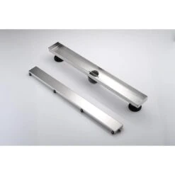 36 Inches Linear Shower Drain, Included Hair Strainer And Leveling Feet 13 36 Inches Linear Shower Drain, Included Hair Strainer And Leveling Feet -FURITURE SALE SHOP brushed nickel shower drains z w928p199168 fa 1000