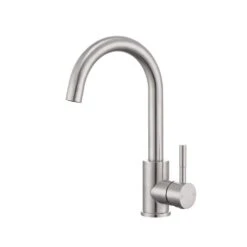 Single Handle Kitchen Bar Faucet With 360°, Single Hole Bar Kitchen Sink Faucet In Brushed Nickel