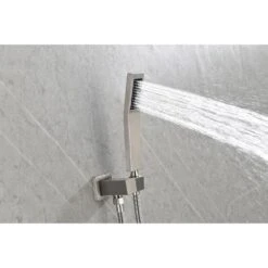 1-Spray 10 In. Rain Dual Shower Head Dual Rain Systems 2.5 GPM Wall Mounted Shower In Brushed Nickel -FURITURE SALE SHOP brushed nickel tahanbath dual shower heads y w2287 141067 31 1000