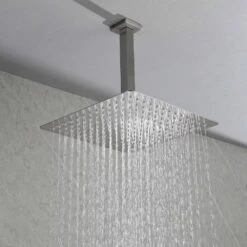 1-Spray 10 In. Rain Dual Shower Head Dual Rain Systems 2.5 GPM Wall Mounted Shower In Brushed Nickel -FURITURE SALE SHOP brushed nickel tahanbath dual shower heads y w2287 141067 44 1000
