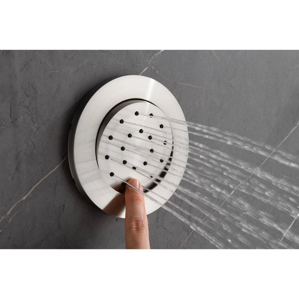 1-Spray Dual Shower System 2.5 GPM With Shower Head,Hand Shower,Slide Bar In Brushed Nickel 2 1-Spray Dual Shower System 2.5 GPM With Shower Head,Hand Shower,Slide Bar In Brushed Nickel - Image 2