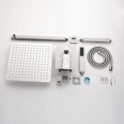 1-Spray Patterns Dual Wall Mount With Shower Head 1.5GPM, In Brushed Nickel 8 1-Spray Patterns Dual Wall Mount With Shower Head 1.5GPM, In Brushed Nickel -FURITURE SALE SHOP brushed nickel tahanbath dual shower heads y w928104823 4f 1000