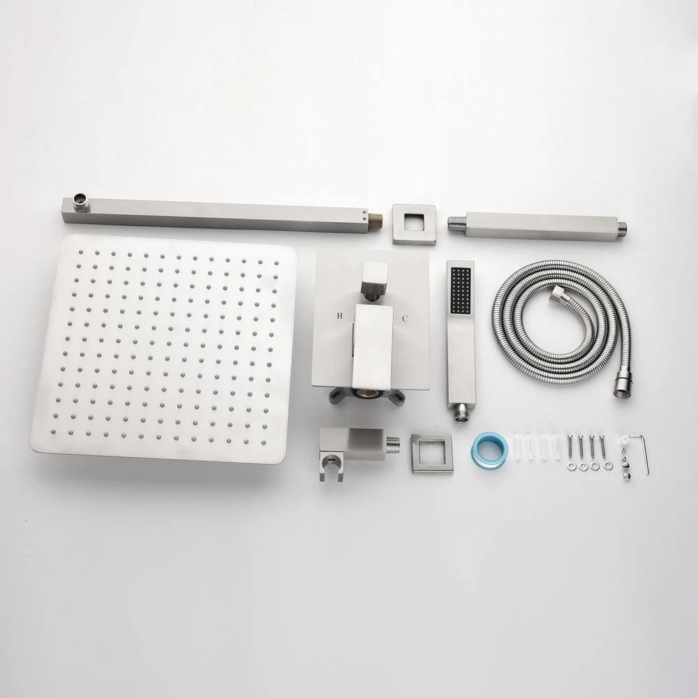 1-Spray Patterns Dual Wall Mount With Shower Head 1.5GPM, In Brushed Nickel 3 1-Spray Patterns Dual Wall Mount With Shower Head 1.5GPM, In Brushed Nickel - Image 3