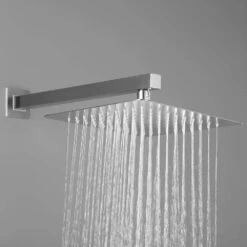 1-Spray Patterns Shower Head With Dual Wall Mount 1.5 GPM In Brushed Nickel -FURITURE SALE SHOP brushed nickel tahanbath dual shower heads y w928105285 44 1000