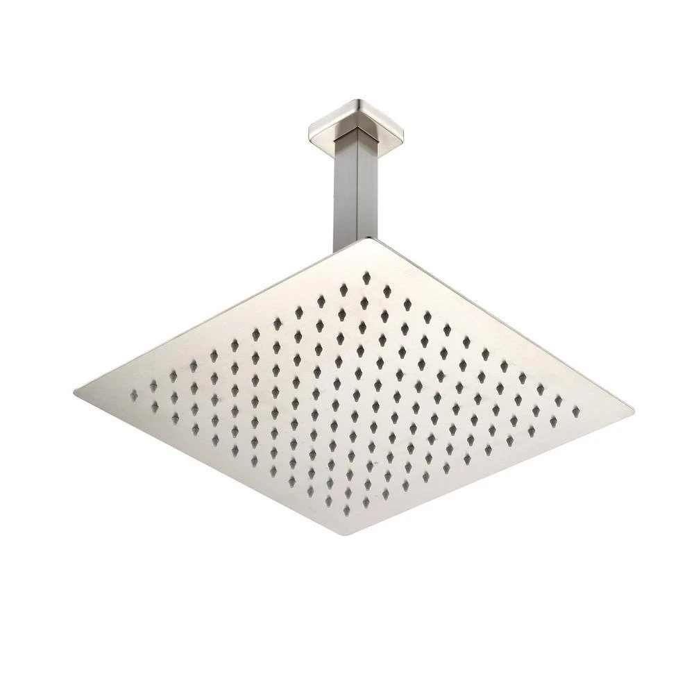 1-Spray Patterns Shower Head With Dual Ceiling Mount1.5 GPM In Brushed Nickel 5 1-Spray Patterns Shower Head With Dual Ceiling Mount1.5 GPM In Brushed Nickel - Image 5