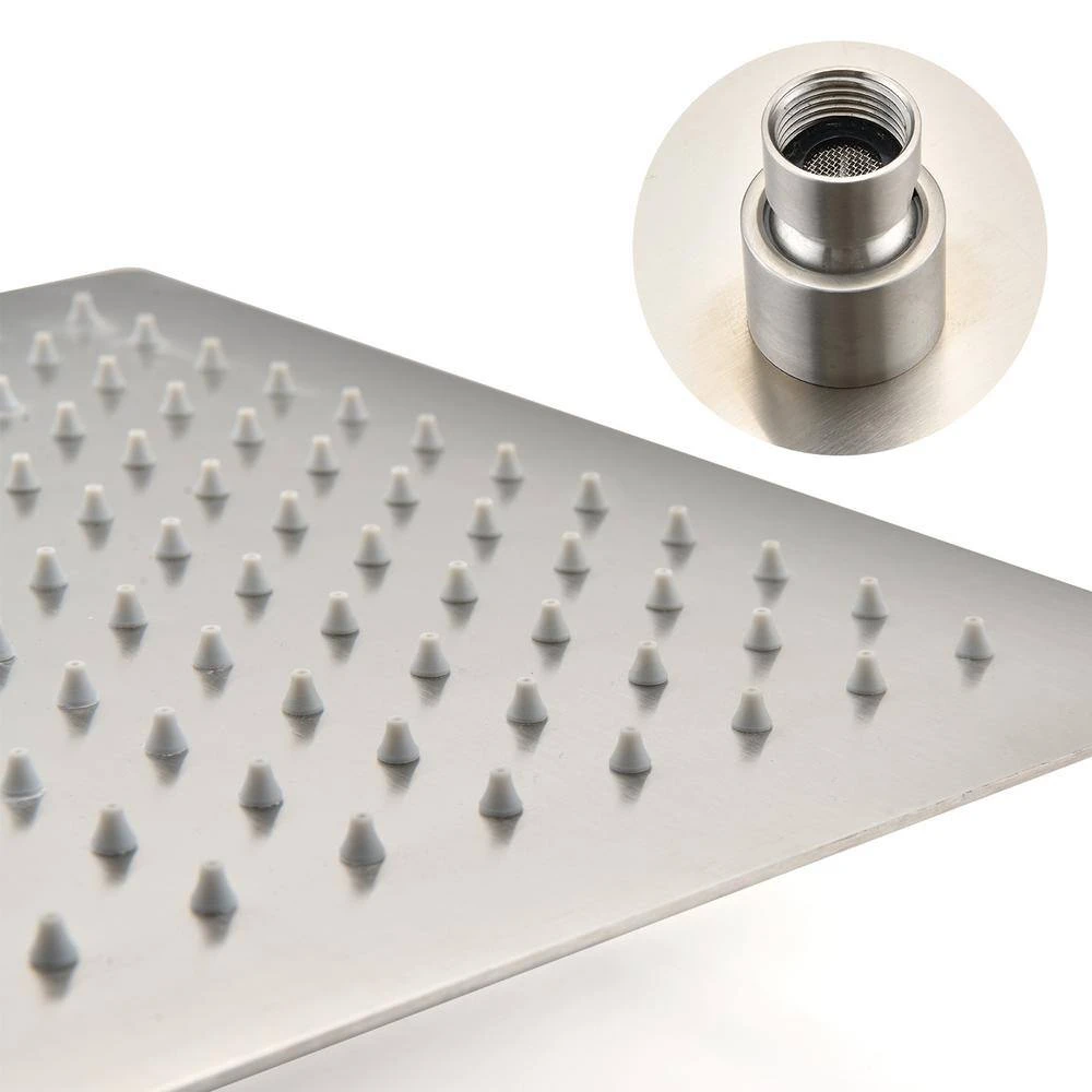 1-Spray Patterns Shower Head With Dual Ceiling Mount1.5 GPM In Brushed Nickel 3 1-Spray Patterns Shower Head With Dual Ceiling Mount1.5 GPM In Brushed Nickel - Image 3