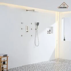 3-Spray 1.8 GPM High Pressure Wall Mount Dual Shower Head/Handheld Shower Combo In Brushed Nickel -FURITURE SALE SHOP brushed nickel tahanbath dual shower heads z 102009bv 1 4f 1000