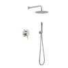 5-spray 7 In. Ceiling Mount 1.8 GPM Dual Shower Head And Handheld Shower Head In Brushed Nickel