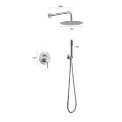 5-spray 7 In. Ceiling Mount 1.8 GPM Dual Shower Head And Handheld Shower Head In Brushed Nickel 13 5-spray 7 In. Ceiling Mount 1.8 GPM Dual Shower Head And Handheld Shower Head In Brushed Nickel -FURITURE SALE SHOP brushed nickel tahanbath dual shower heads z w124357628 c3 1000