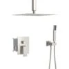 1-spray 12 In. Wall Mount 1.8 GPM Dual Shower Head And Handheld Shower Head In Brushed Nickel