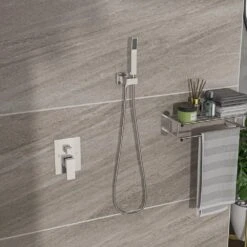 1-spray 12 In. Wall Mount 1.8 GPM Dual Shower Head And Handheld Shower Head In Brushed Nickel -FURITURE SALE SHOP brushed nickel tahanbath dual shower heads z w124357676 76 1000