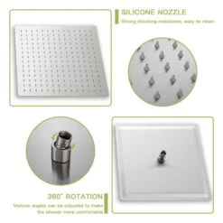 1-spray 16 In. Dual Shower Ceiling Mount Head And Handheld Shower Head 1.8 GPM In Brushed Nickel 12 1-spray 16 In. Dual Shower Ceiling Mount Head And Handheld Shower Head 1.8 GPM In Brushed Nickel -FURITURE SALE SHOP brushed nickel tahanbath dual shower heads z w124381955 44 1000