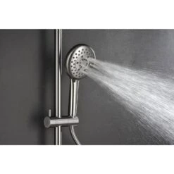 Single-Handle 4-Spray Shower Faucet 1.8 GPM With Pressure Balance Hand Shower And Soap Dish In. Brushed Nickel 11 Single-Handle 4-Spray Shower Faucet 1.8 GPM With Pressure Balance Hand Shower And Soap Dish In. Brushed Nickel -FURITURE SALE SHOP brushed nickel tahanbath dual shower heads z w1272 81834 1f 1000