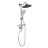 Single-Handle 4-Spray Shower Faucet 1.8 GPM With Pressure Balance Hand Shower And Soap Dish In. Brushed Nickel