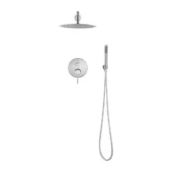 Wall Mounted Shower Dual Faucet Set For Bathroom With High Pressure 2-GPM 10 In. Stainless Steel Rain Shower Head -FURITURE SALE SHOP brushed nickel tahanbath dual shower heads z w2287p182585 c3 1000