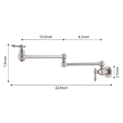 Wall Mount Folding Kitchen Pot Filler Faucet In Brushed Nickel 14 Wall Mount Folding Kitchen Pot Filler Faucet In Brushed Nickel -FURITURE SALE SHOP brushed nickel tahanbath pot fillers y w2287 p153394 76 1000