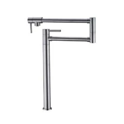 Deck Mount Pot Filler Faucet With Extension Shank In Brushed Nickel