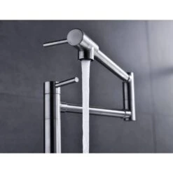 Freestanding Pot Filler Faucet With Extension Shank In Brushed Nickel -FURITURE SALE SHOP brushed nickel tahanbath pot fillers y w928 104109 1f 1000