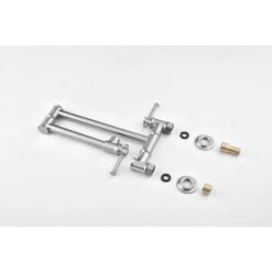 Pot Filler Faucet Wall Mount Pot Filler Faucet, Modern Brass Pot Filler Two-Attachment Wall Mount Folding Kitchen -FURITURE SALE SHOP brushed nickel tahanbath pot fillers z w1272 91452 76 1000