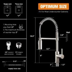 Single Handle Deck Mount Pull Down Sprayer Kitchen Faucet With Deck Plate And Soap Dispenser In Brushed Nickel -FURITURE SALE SHOP brushed nickel tahanbath pull down kitchen faucets doba d0102hpyy47 zq c3 1000