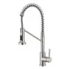 6.69 In. H Single Handle Pull Down Sprayer Kitchen Faucet Single Handle In Brushed Nickel With 360° Spout Swivel