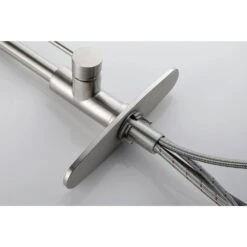 Single Handle High Arc Brushed Nickel Pull Down Sprayer Kitchen Faucet,Single Level Stainless Steel Kitchen Sink Faucets 9 Single Handle High Arc Brushed Nickel Pull Down Sprayer Kitchen Faucet,Single Level Stainless Steel Kitchen Sink Faucets -FURITURE SALE SHOP brushed nickel tahanbath pull down kitchen faucets y w928 th 4001ns8 4f 1000