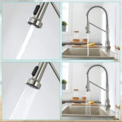 Single Handle Pull Down Sprayer Kitchen Faucet Single Handle In Brushed Nickel 16 Single Handle Pull Down Sprayer Kitchen Faucet Single Handle In Brushed Nickel -FURITURE SALE SHOP brushed nickel tahanbath pull down kitchen faucets z ct xy125533n fa 1000