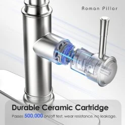 19 In 360° Spout Swivel Spring Kitchen Sink Faucet With 3 Modes Pull Down Sprayer In Brushed Nickel -FURITURE SALE SHOP brushed nickel tahanbath pull down kitchen faucets z t3177p277523 44 1000