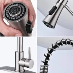 Brushed Nickle Single Handle Commercial Modern Spring High Arc Kitchen Faucet 11 Brushed Nickle Single Handle Commercial Modern Spring High Arc Kitchen Faucet -FURITURE SALE SHOP brushed nickel tahanbath pull down kitchen faucets z w121753785 44 1000