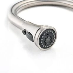 Double Handle Pull Down Sprayer Kitchen Faucet In Brushed Nickel -FURITURE SALE SHOP brushed nickel tahanbath pull down kitchen faucets z w122581051 1f 1000