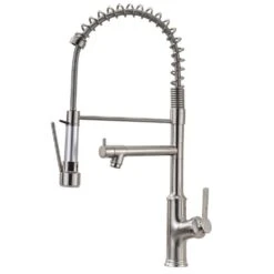 Kitchen Faucet With Pull Down Sprayer Brushed Nickel Stainless Steel Single Handle Kitchen Sink Faucets